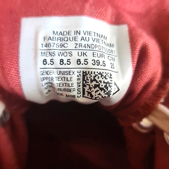 NWOT Ladies Converse x Missoni -All star Chuck Taylor US 8.5. - Picture 9 of 9